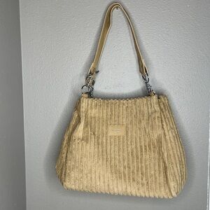 Tan Corduroy Shoulder Bag NIB
